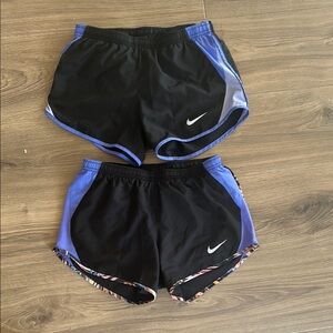 Nike Black and Purple Athletic Shorts Set